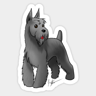 Dog - Schnauzer - Black Sticker